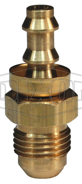 Male 37° JIC x Push-on Hose Barb